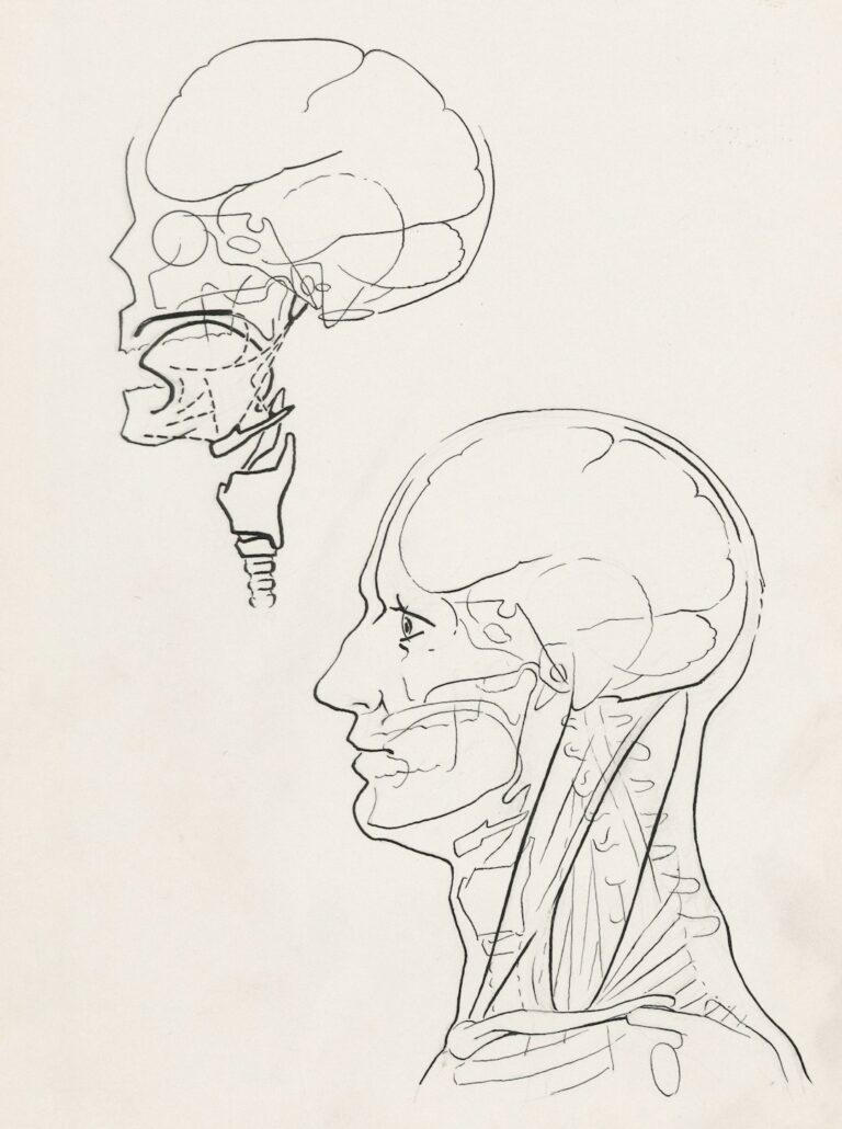 Person gently massaging the jaw while seated upright with relaxed shoulders and a warm compress nearby